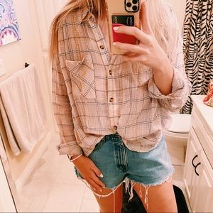 Free People flannel shirt